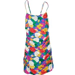 We Wore What Floral Ruched Dress Medium